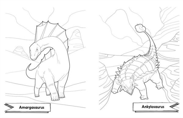 Awesome Dinosaurs Coloring Book for Kids: Ages 4-8