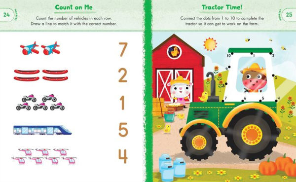 Preschool Activity Book Trucks, Cars, and Airplanes: 80 Games to Learn Letters, Numbers, Colors, and Shapes