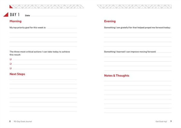 The 90-Day Goals Journal: A Daily Check-In to Stay Motivated and on Track