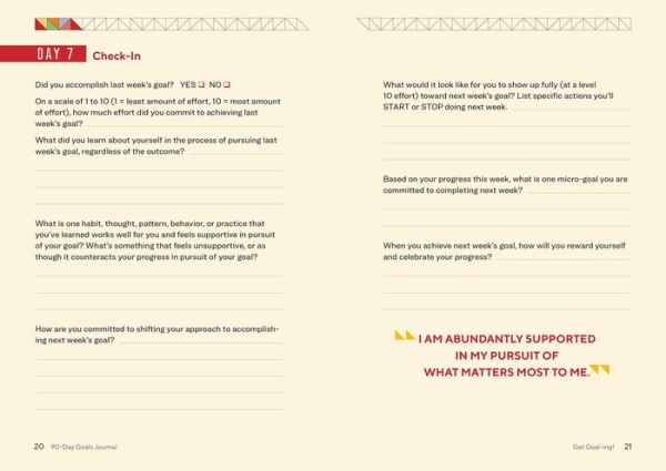 The 90-Day Goals Journal: A Daily Check-In to Stay Motivated and on Track
