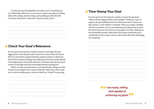 The 90-Day Goals Journal: A Daily Check-In to Stay Motivated and on Track