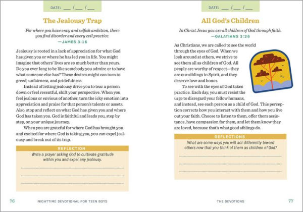 Nighttime Devotional for Teen Boys: 5-Minute Devotions to Guide Daily Reflection