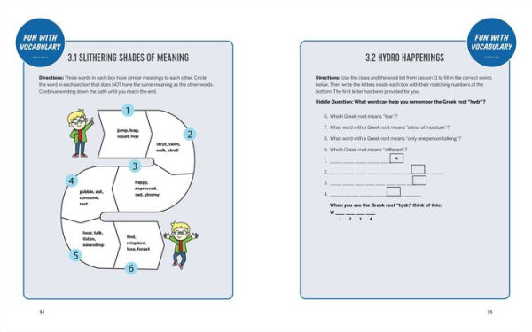 The Vocabulary Workbook for Grades 3, 4, and 5: 120+ Simple Exercises to Improve Reading, Spelling, and Word Usage