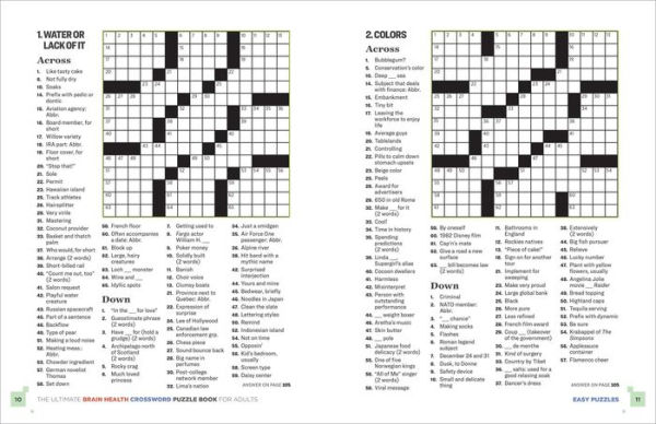The Ultimate Brain Health Crossword Puzzle Book for Adults: Engaging Puzzles to Improve Memory and Cognitive Function