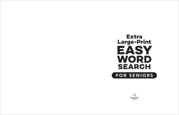 Extra Large-Print Easy Word Search for Seniors