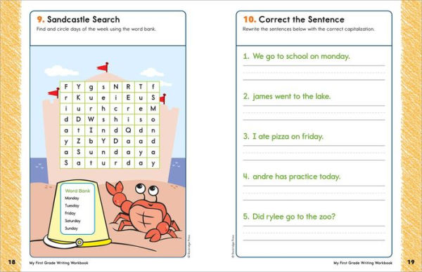 My First Grade Writing Workbook: 101 Games and Activities to Support First Grade Writing Skills