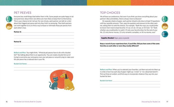 The Bucket List Activity Book for Couples: Deep Questions and Meaningful Activities to Help Plan Your Life's Adventures