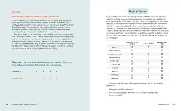 8-Week Couples Therapy Workbook: Essential Strategies to Connect, Improve Communication, and Strengthen Your Relationship