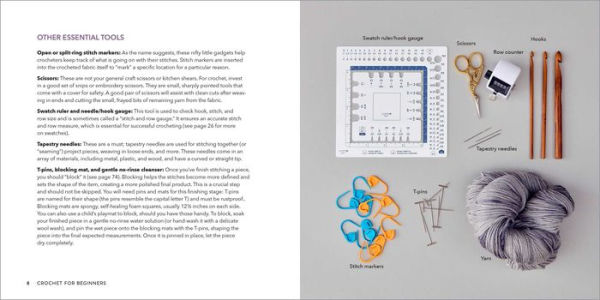 Crochet for Beginners: A Stitch Dictionary with Step-by-Step Illustrations and 10 Easy Projects [Book]