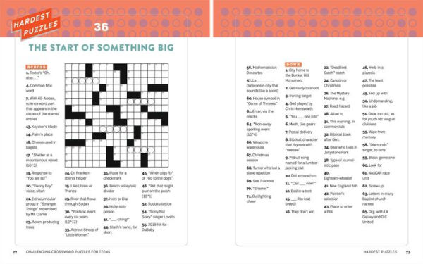 Challenging Crossword Puzzles for Teens: 50 Fun and Clever Puzzles to Test Your Skills