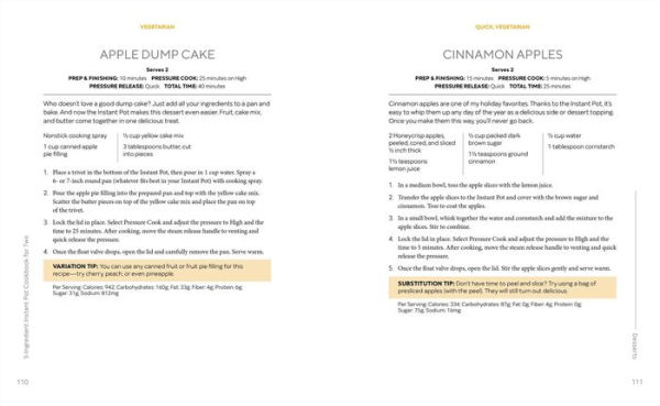 5-Ingredient Instant Pot Cookbook for Two