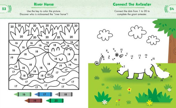 Kindergarten Activity Book: Zoo Animals: 75 Games to Practice Early Reading, Writing, and Math Skills