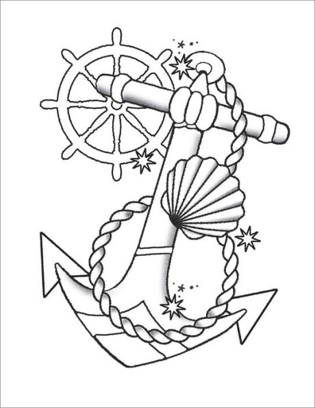 Vintage Tattoo Designs: Coloring Book for Adults