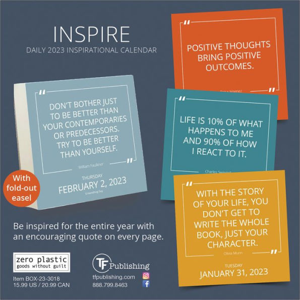2023 Inspire Daily Desktop Calendar By Tf Publishing Barnes Noble