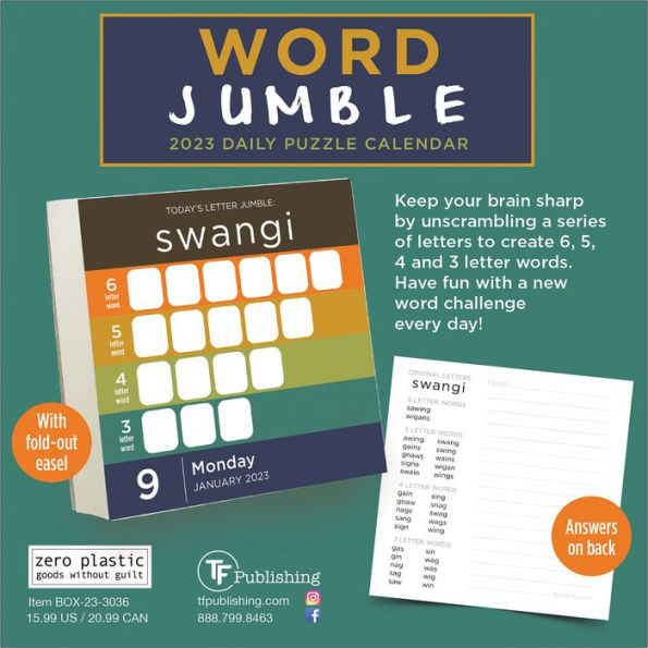 2023 Word Jumble Daily Desktop Calendar by TF Publishing | Barnes & Noble®