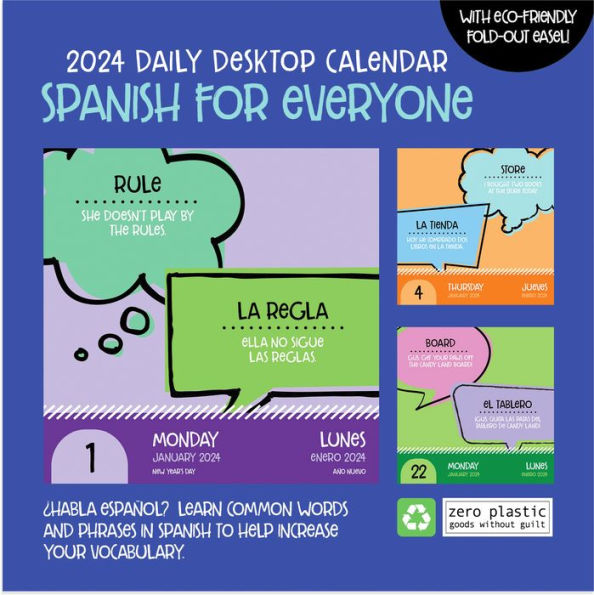 2024 Spanish Words Daily Desktop Calendar by TF Publishing Barnes