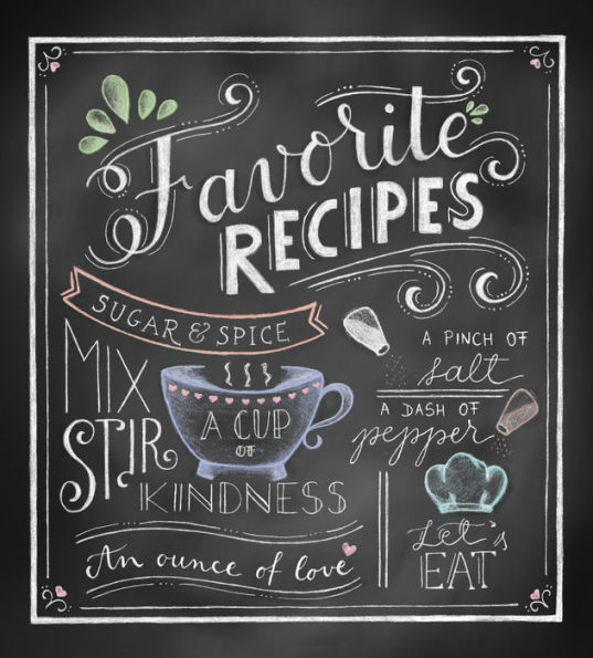 Deluxe Recipe Binder Chalkboard Black