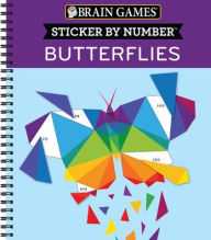 Title: Brain Games - Sticker by Number: Butterflies, Author: Publications International Ltd