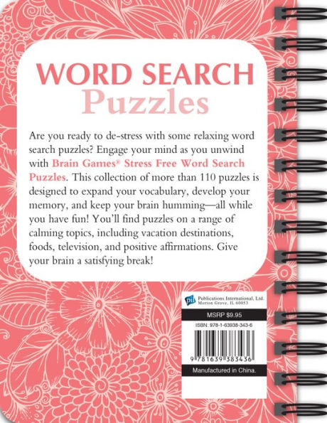 Mini Brain Games Stress Free Word Search