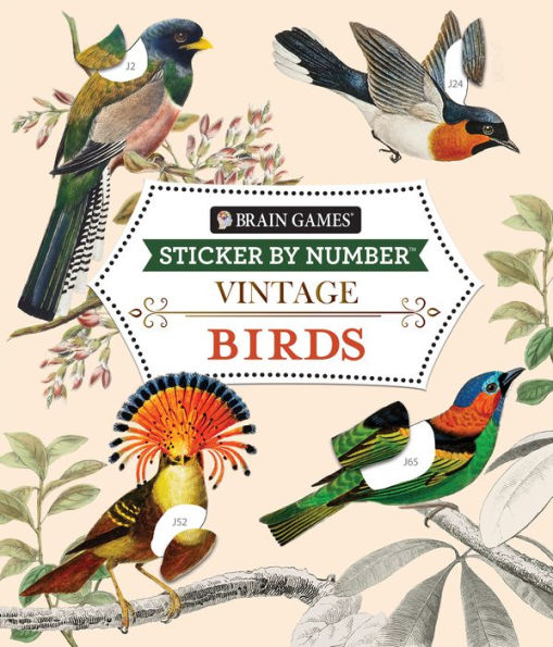 Brain Games Sticker By Number Vintage Birds