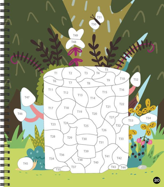 Brain Games Sticker By Number Magical Forest