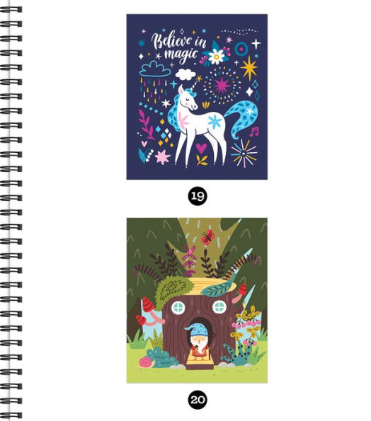 Brain Games Sticker By Number Magical Forest