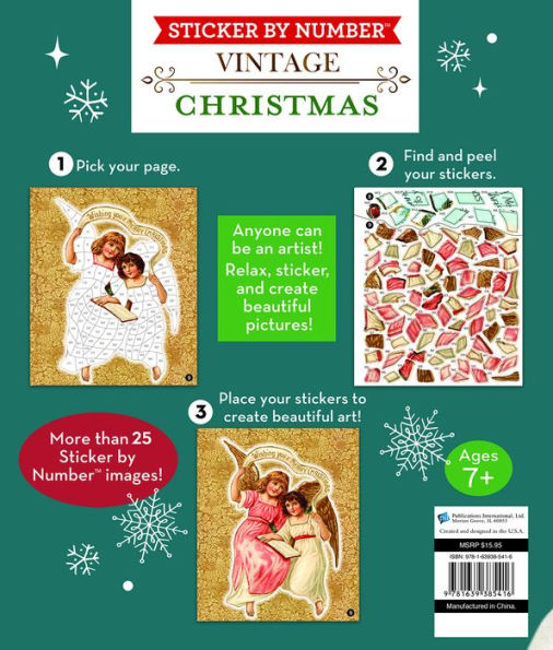 Sticker By Number Vintage Christmas