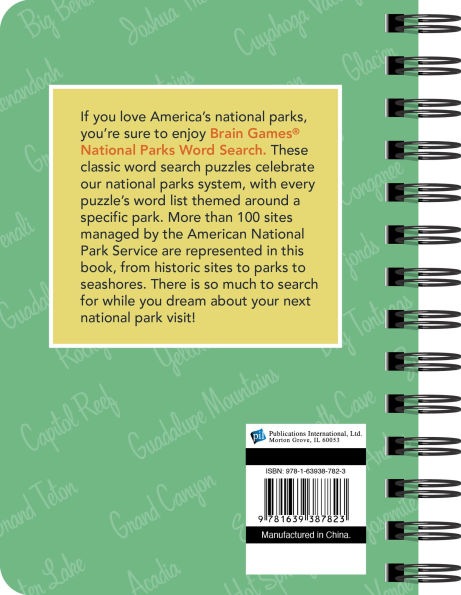 Mini Brain Games National Parks