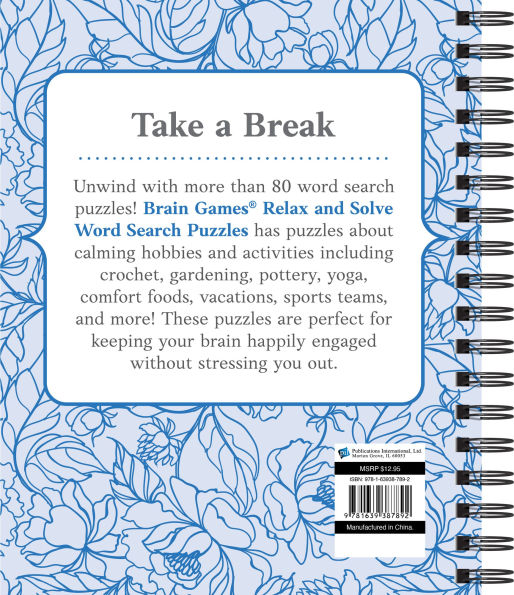 Brain Games Relax and Solve Word Search