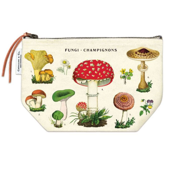 Cavallini & Co. Mushrooms Vintage Pouch