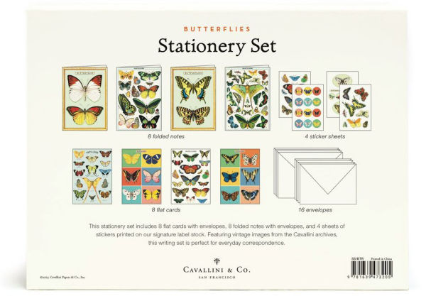 Butterflies Stationery Set