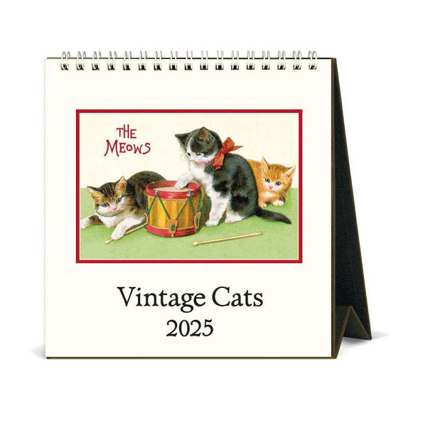 2025 Vintage Cats Desk Calendar