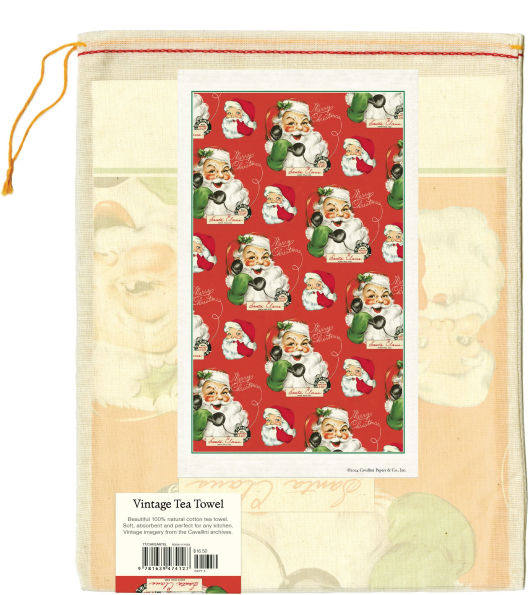Santa's Calling Tea Towel