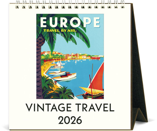 2026 Cavallini Vintage Travel Desk Calendar