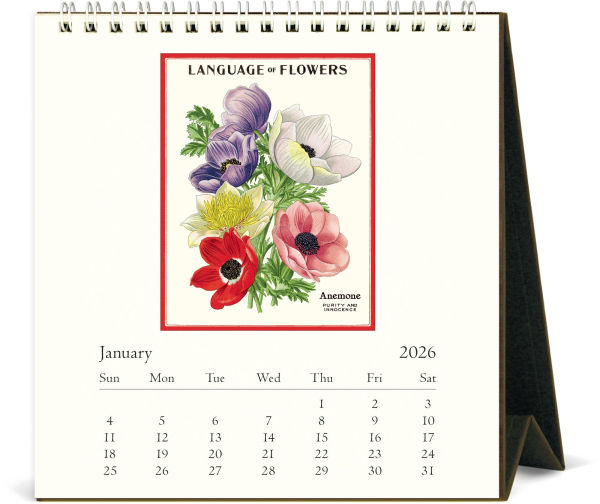 2026 Language of Flowers Desk Calendar