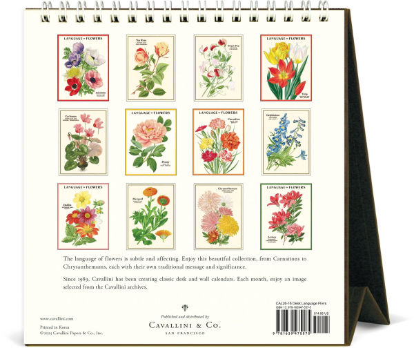 2026 Language of Flowers Desk Calendar