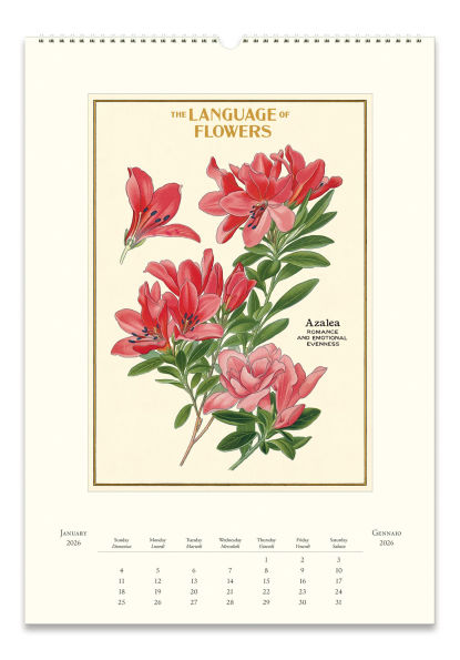 2026 Language of Flowers Wall Calendar