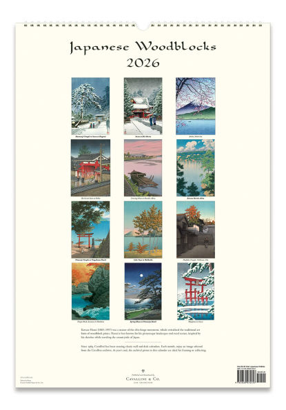 2026 Japanese Woodblock Wall Calendar by Cavallini & Co