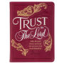 Christian Art Gifts Burgundy Vegan Leather Small Journal Inspirational Scripture Women's Notebook Trust in the Lord Bible Verse Proverbs 3:5, 240 Ruled Pages, Ribbon 5.7 X 7