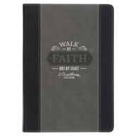 Title: Christian Art Gifts Classic Journal Walk by Faith Not by Sight 2 Corinthians 5:7 Bible Verse Inspirational Scripture Notebook for Men/Women, Ribbon Marker, Debossed Black/Gray Faux Leather Flexcover, 336 Ruled Pages, Author: Christianart Gifts