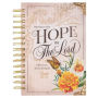 Christian Art Gifts Journal W/Scripture for Women Hope in the Lord Isaiah 40:31 Butterfly Deep Ocean Blue 192 Ruled Pages, Large Hardcover Notebook, Wire Bound