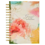 Title: Christian Art Gifts Journal W/Scripture for Women Great Is Thy Faithfulness Watercolor Red/Yellow 192 Ruled Pages, Large Hardcover Notebook, Wire Bound, Author: Christianart Gifts
