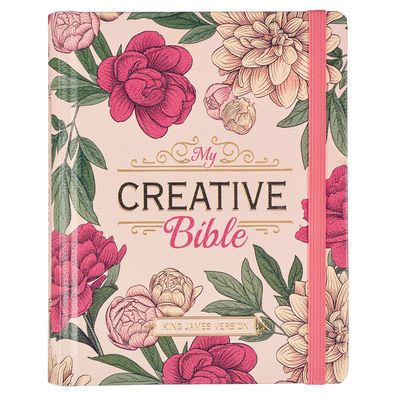 KJV Holy Bible, My Creative Bible, Faux Leather Hardcover - Ribbon Marker, King James Version, Pink Printed Floral