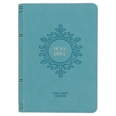 KJV Holy Bible, Compact Large Print Faux Leather Red Letter Edition - Ribbon Marker, King James Version