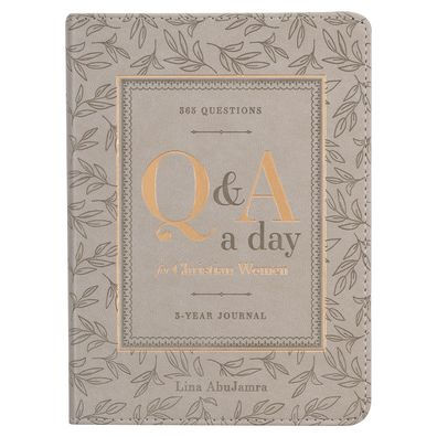 Q&A a Day: Three Year Prompted Journal for Christian Women 365 Questions, Faux Leather, Taupe