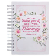 Title: Christian Art Gifts Journal W/Scripture Bless You Num. 6:24-25 Bible Verse Floral Stripes 192 Ruled Pages, Large Hardcover Notebook, Wire Bound, Author: Christian Art Gifts