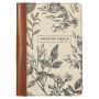 Journal Classic Zip Brown/Cream Floral Printed Amazing Grace 2 Cor. 12:9