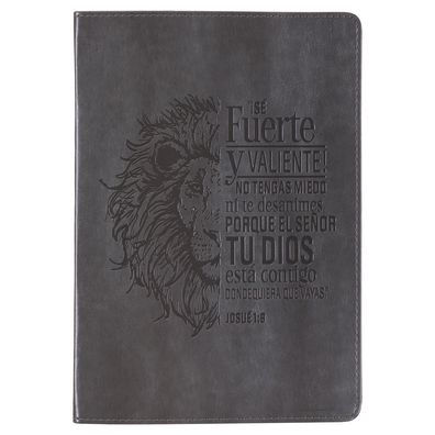 Christian Art Gifts Scripture Journal in Spanish: Diario Clï¿½sico Cierre Gris Sï¿½ Fuerte Jos. 1:9