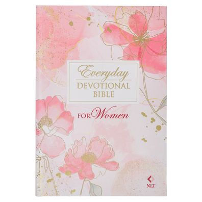 NLT Holy Bible Everyday Devotional Bible for Women New Living Translation, Pink Printed Floral