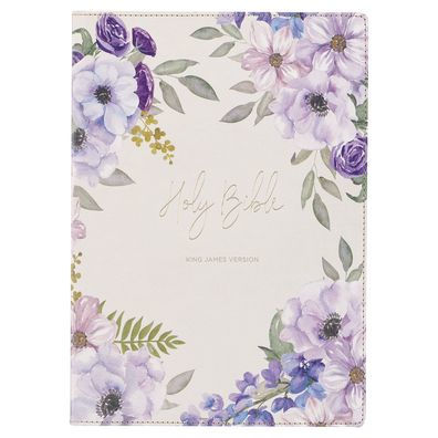 KJV Bible Giant Print Full-Size Faux Leather Floral